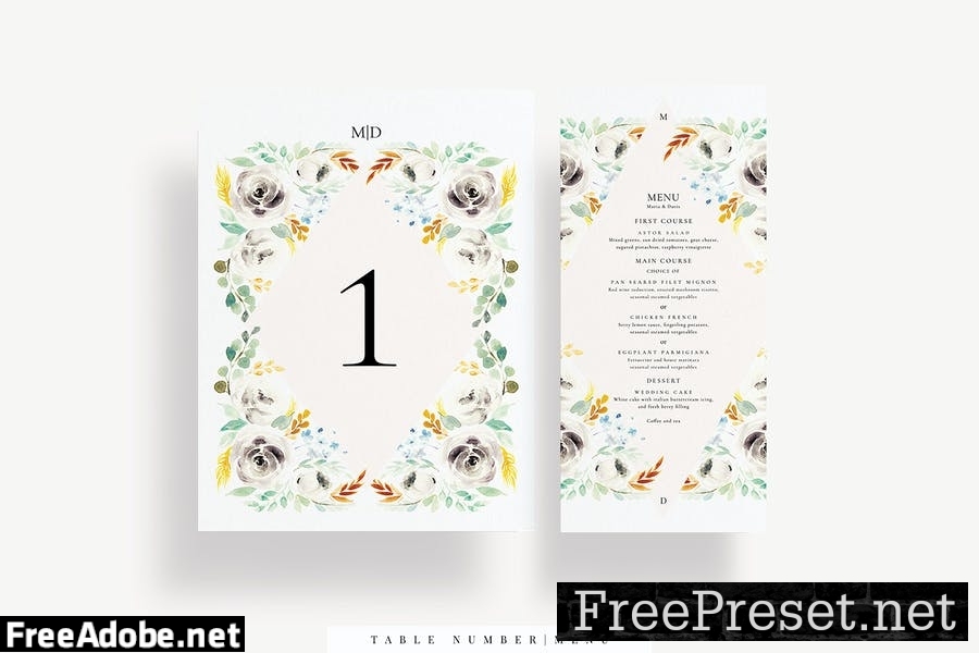 Wild Floral Wedding Invitation Set EZ