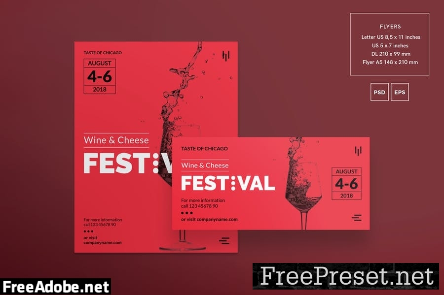 Wine Festival Flyer and Poster Template LLEU96