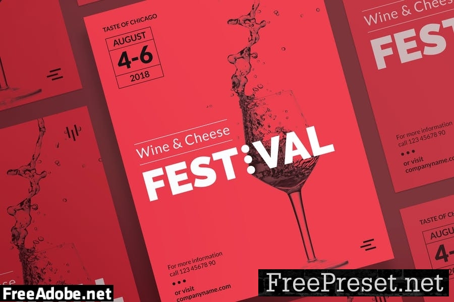 Wine Festival Flyer and Poster Template LLEU96