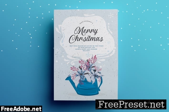 Winter Christmas Greeting Card E2UFZ6G