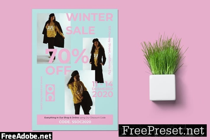 Winter Fashion Flyer BW9D8TV