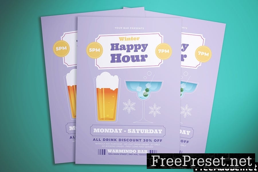 Winter Happy Hour Flyer