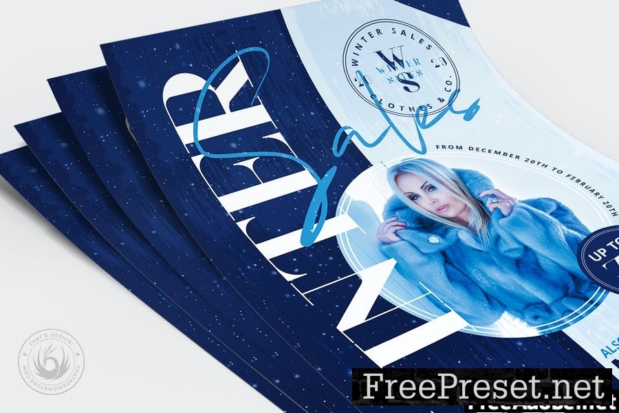 Winter Sale Flyer Template Z23BKH9