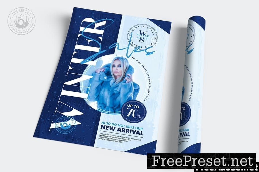 Winter Sale Flyer Template Z23BKH9