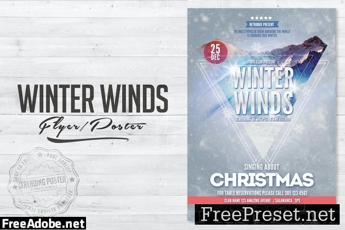 Winter Winds Flyer Poster QM8XVQ