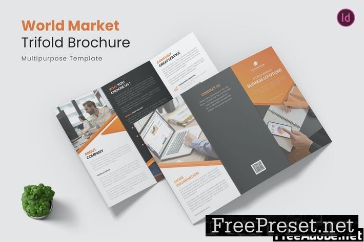 Wolrd Market Trifold Brochure M65EN3Q