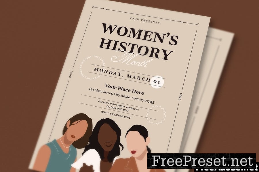 Women's History Month Flyer Set X9CPSY4