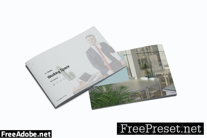 Working Space A5 Brochure Template FZ53485