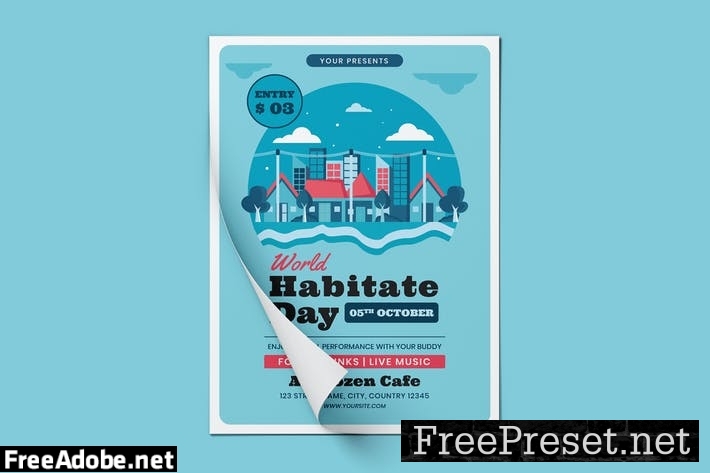 World Habitat Day Flyer Template 3G776A9