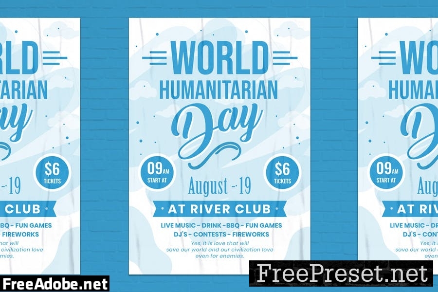 World Humanitarian Day Flyer Template MBMBADK