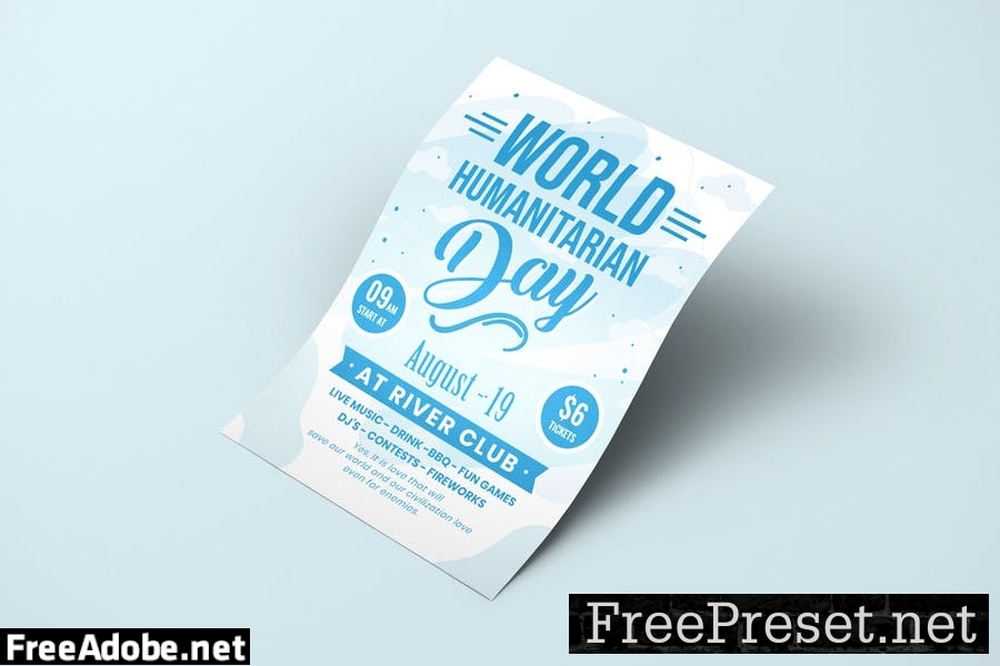 World Humanitarian Day Flyer Template MBMBADK