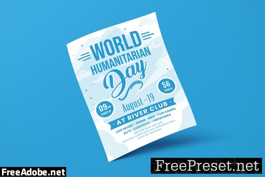 World Humanitarian Day Flyer Template MBMBADK