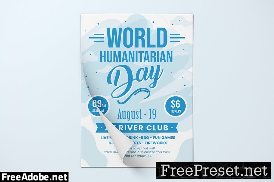 World Humanitarian Day Flyer Template MBMBADK