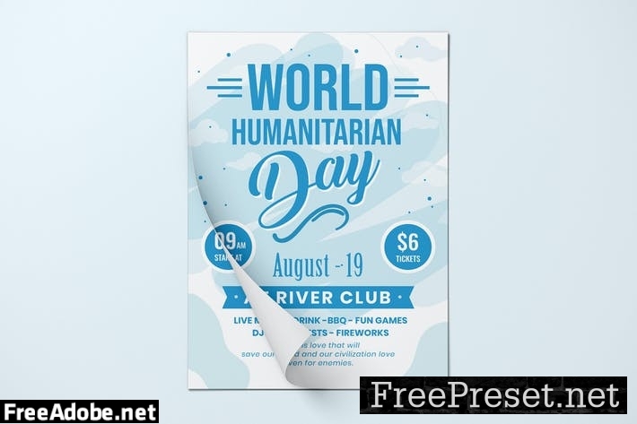 World Humanitarian Day Flyer Template MBMBADK