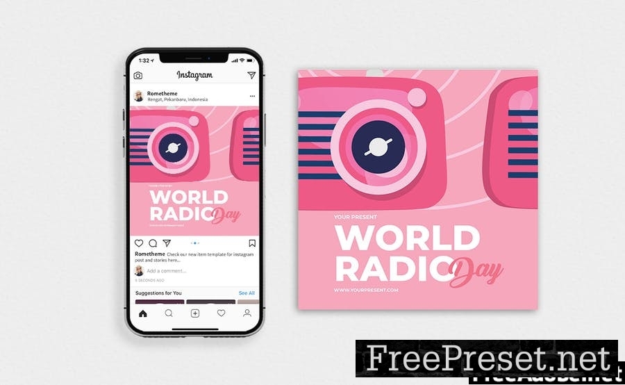 World Radio Day - Flyer, Poster & Instagram AS