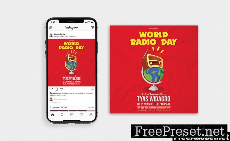 World Radio Day - Flyer, Poster & Instagram KF W7TTRKG