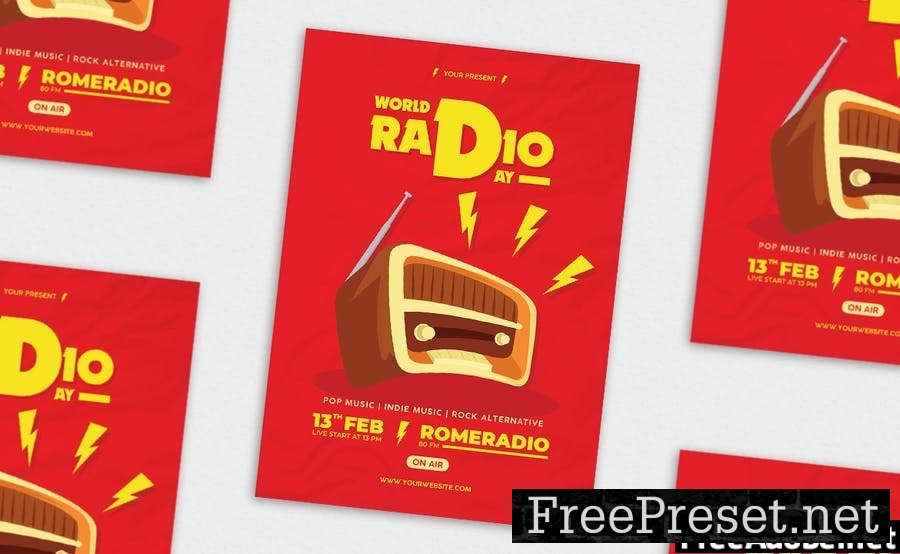 World Radio Day Vol.01 - Flyer, Poster & IG KF