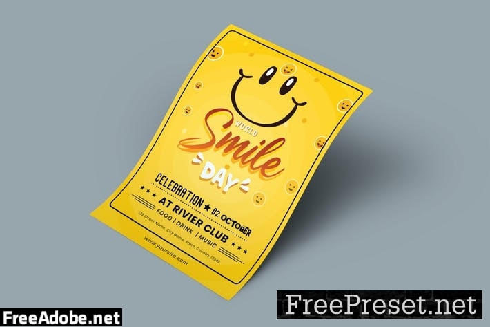 World Smile Day Flyer Template M9HU78Z