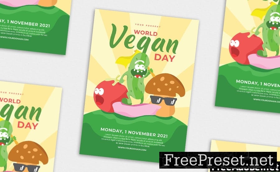 World Vegan Day vol.01 - Flyer, Poster & IG TY