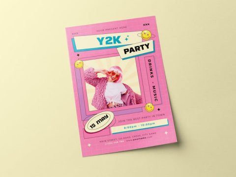 Y2K Party Flyer UF9396J