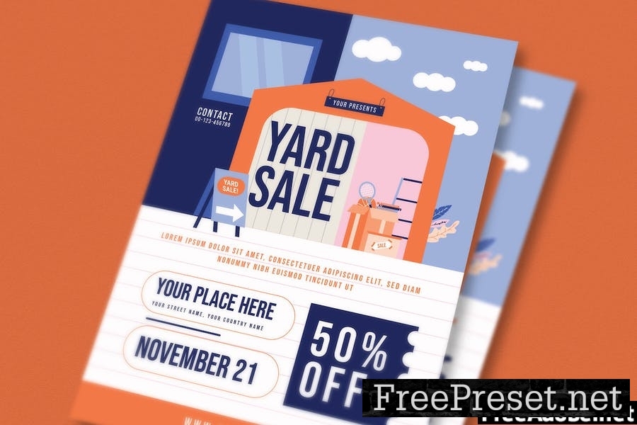 Yard Sale Flyer Set