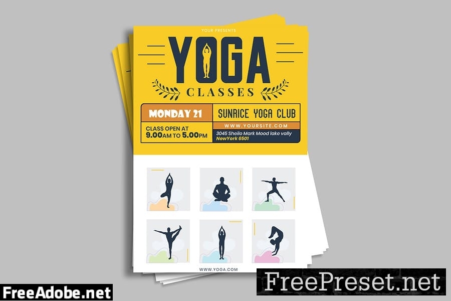 Yoga Class Flyer Template QDC9WE9