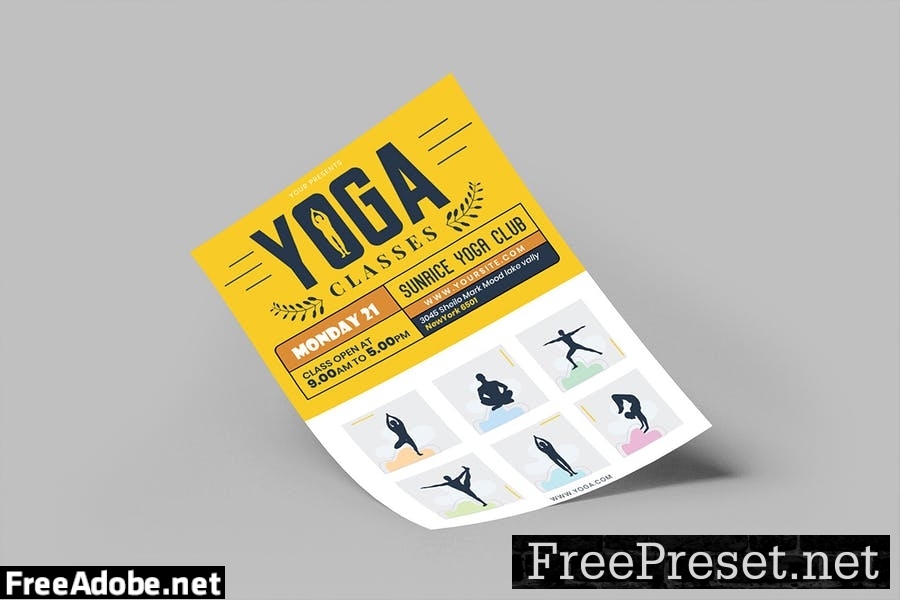 Yoga Class Flyer Template QDC9WE9