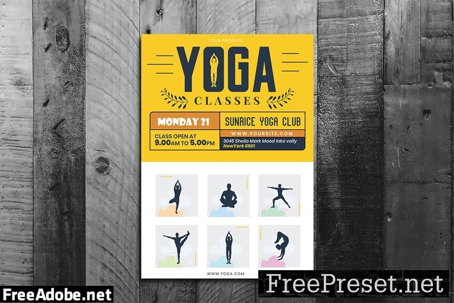 Yoga Class Flyer Template QDC9WE9