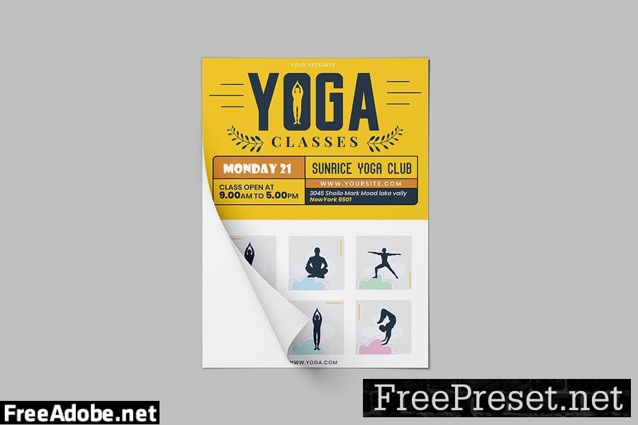 Yoga Class Flyer Template QDC9WE9