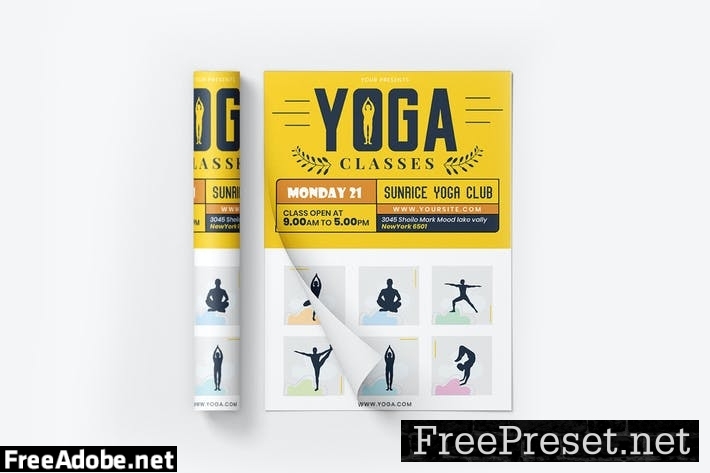 Yoga Class Flyer Template QDC9WE9