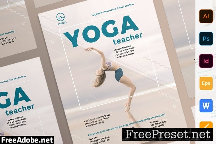 Yoga Instructor Poster EPDF5YN