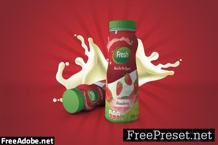 Yogurt Bottle Label Design V4Z2LTV