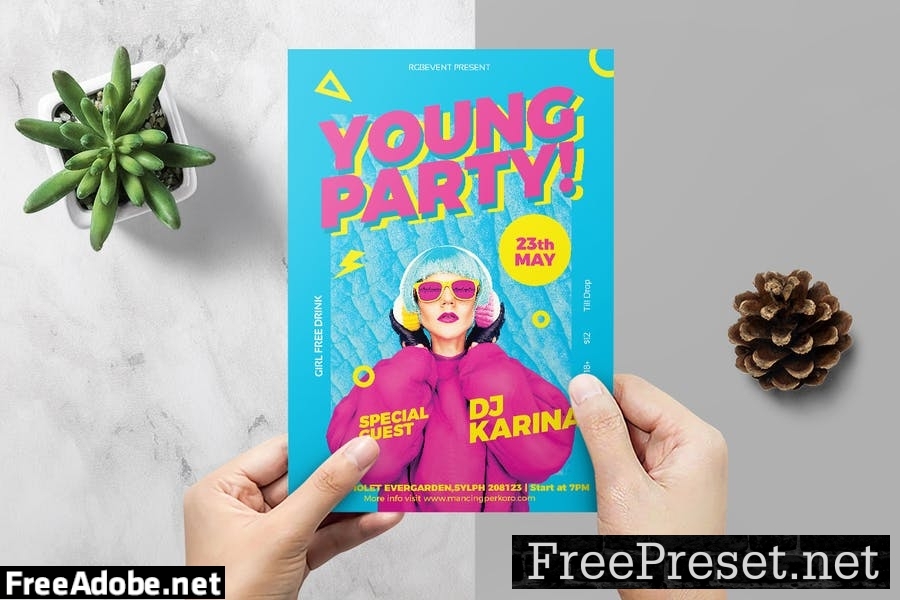 Young Party DJ Flyer / Poster Template