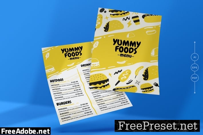 Yummy Restaurant Menu Template 5FZQXKD