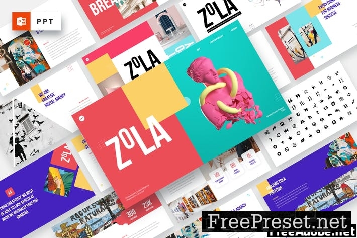 ZOLA - Contemporary Creative Powerpoint Template 8R54CXL