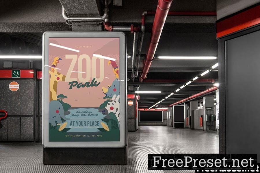 Zoo Park - Illustration Flyer Template