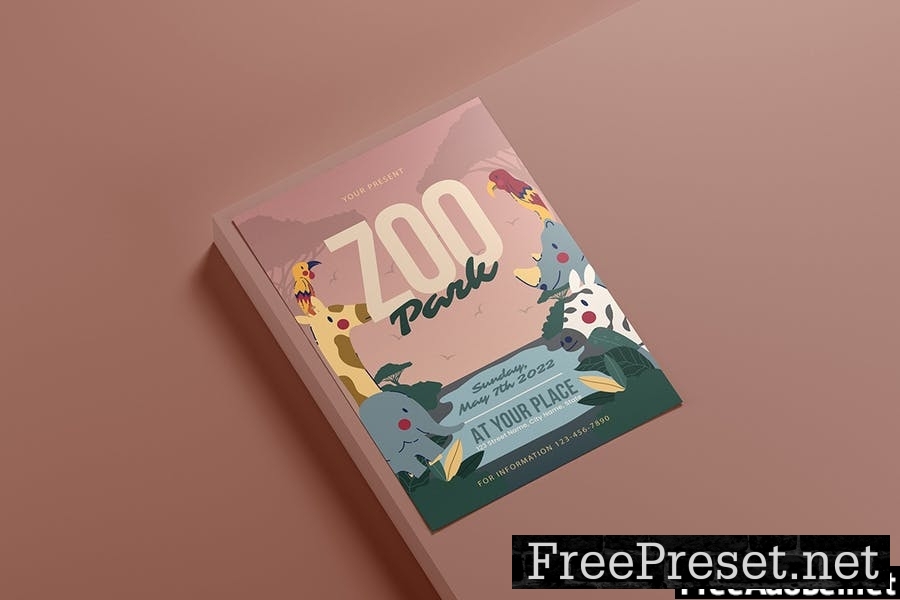 Zoo Park - Illustration Flyer Template