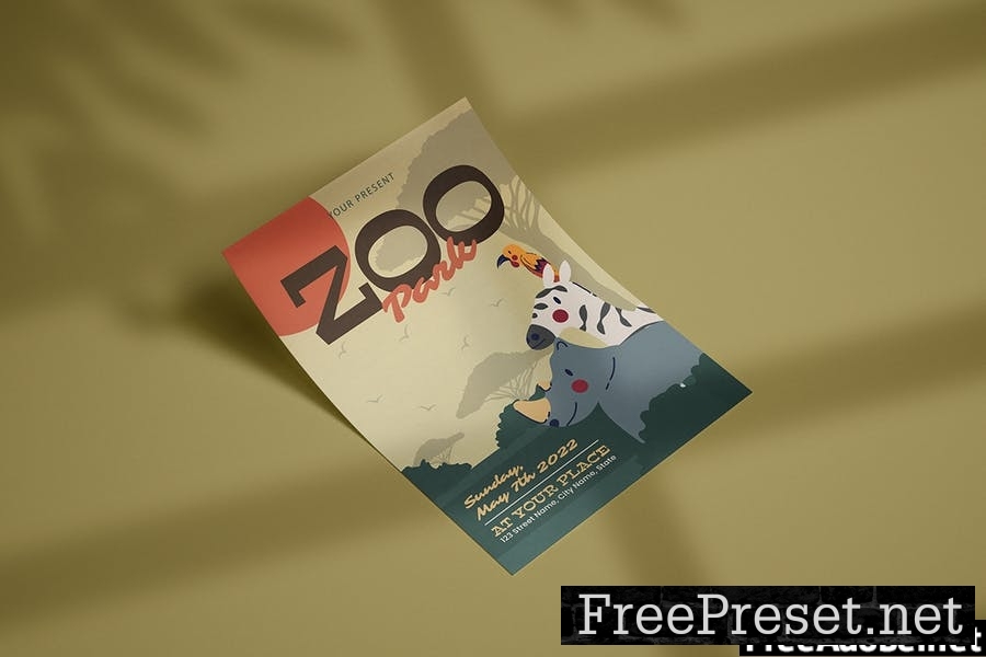 Zoo Park - Illustration Flyer Template