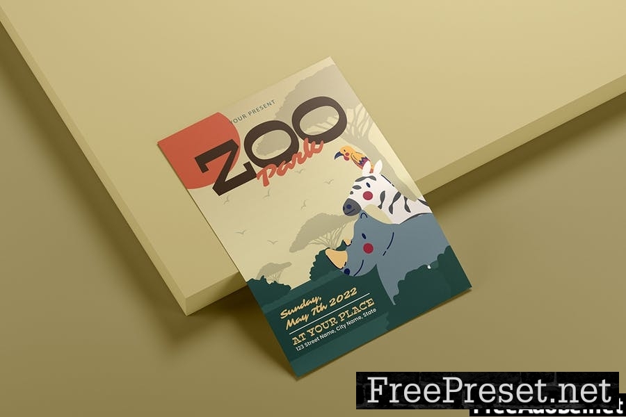 Zoo Park - Illustration Flyer Template