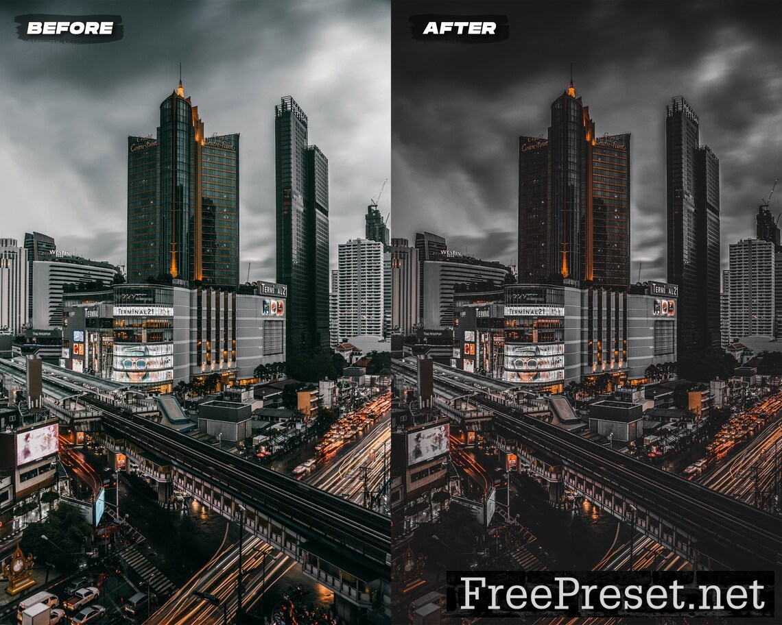 10 Black Orange Lightroom Presets