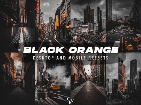 10 Black Orange Lightroom Presets