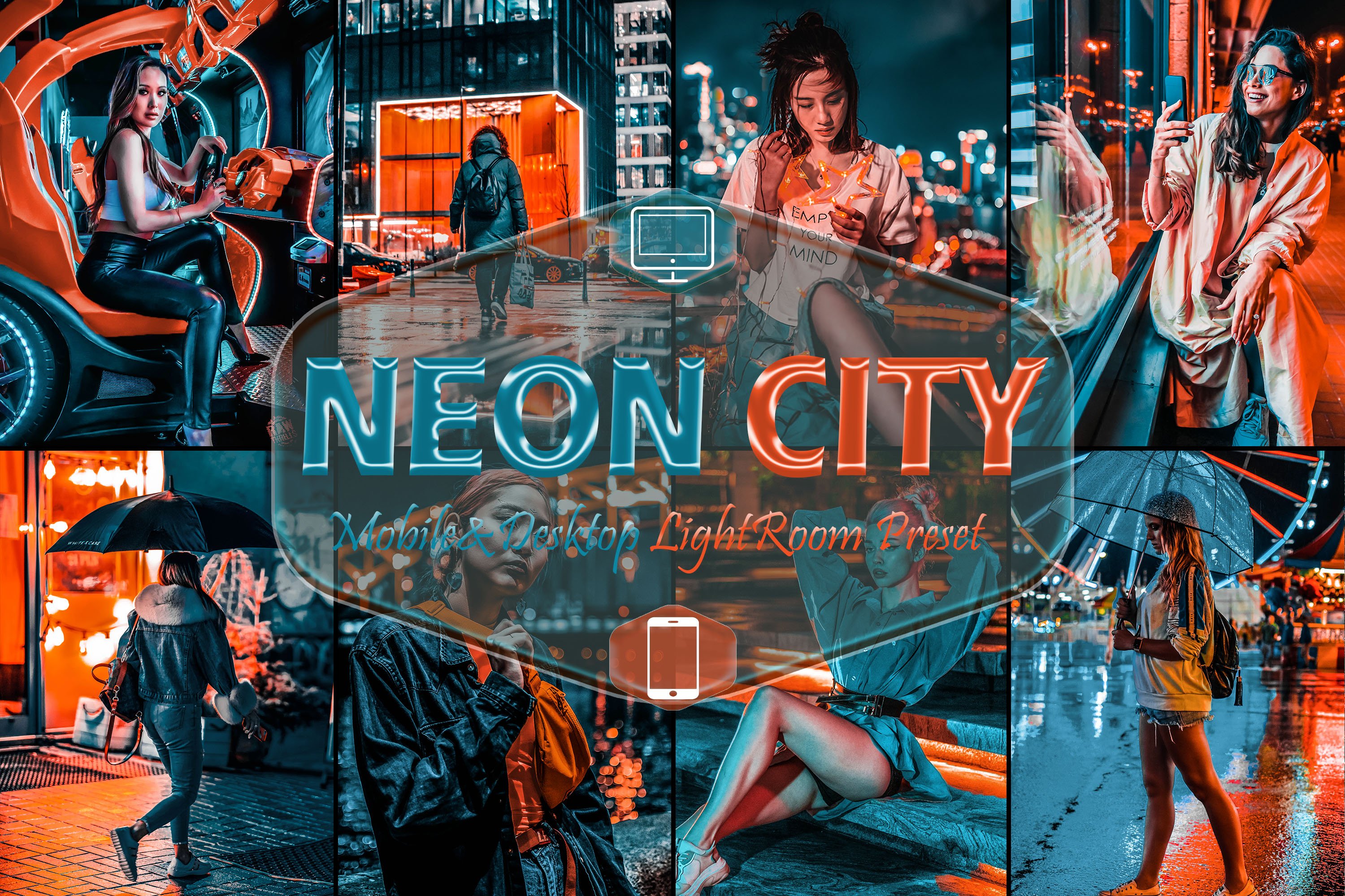 12 Neon City Lightroom Presets, Urban