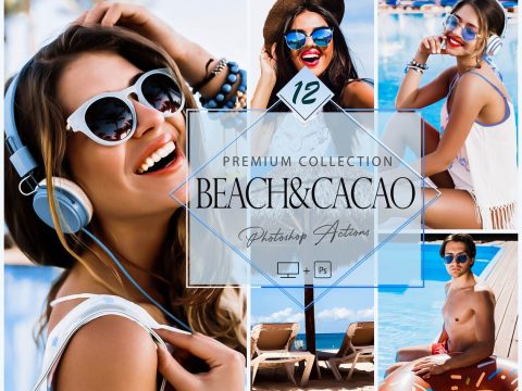 12 Photoshop Actions, Beach&Cacao