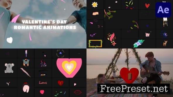 after effects animation romantic templates free download