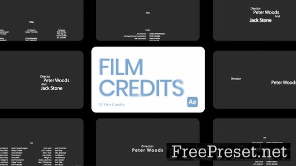 after effects credits template free download