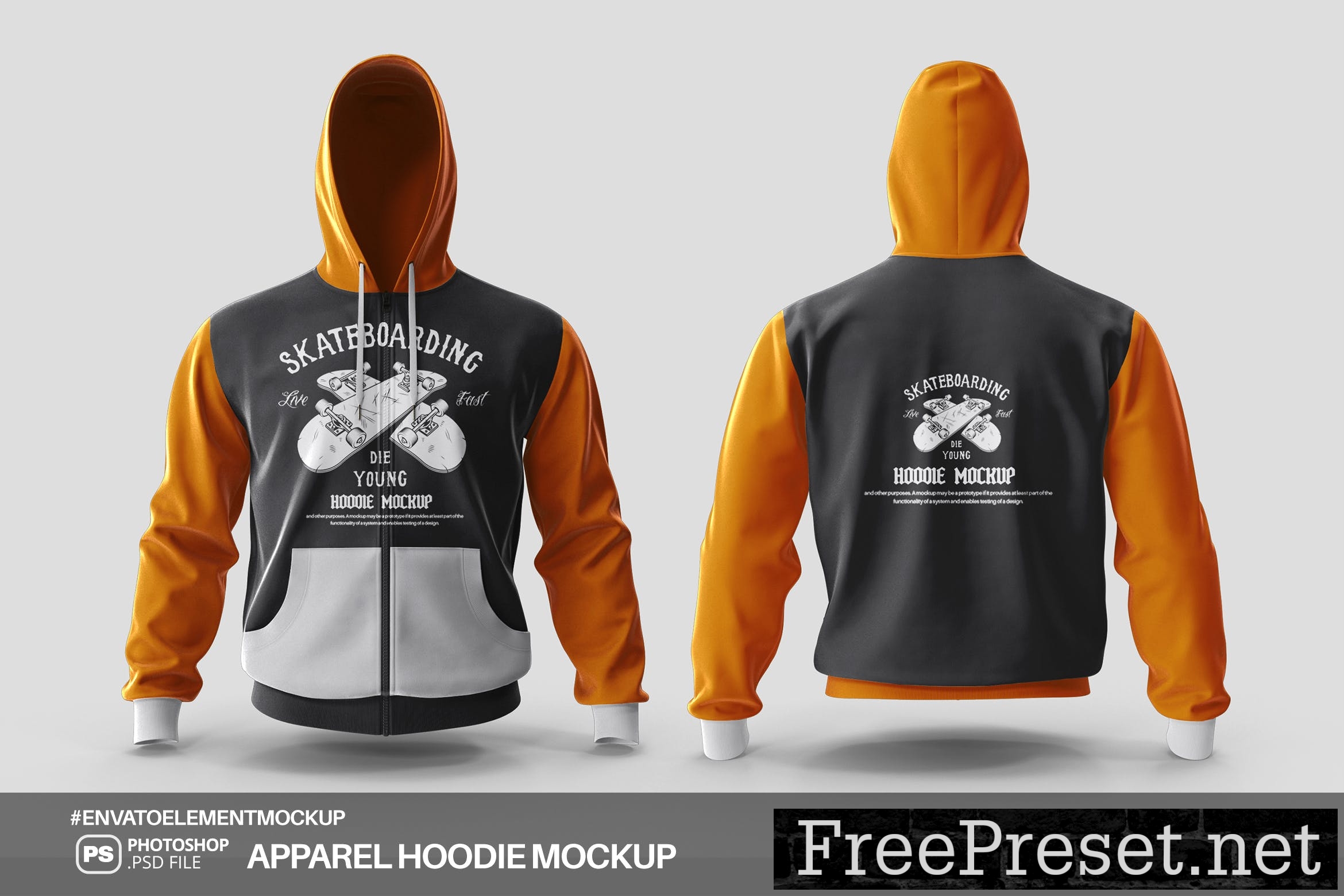 Apparel Hoodie Mockup K8LQWZT