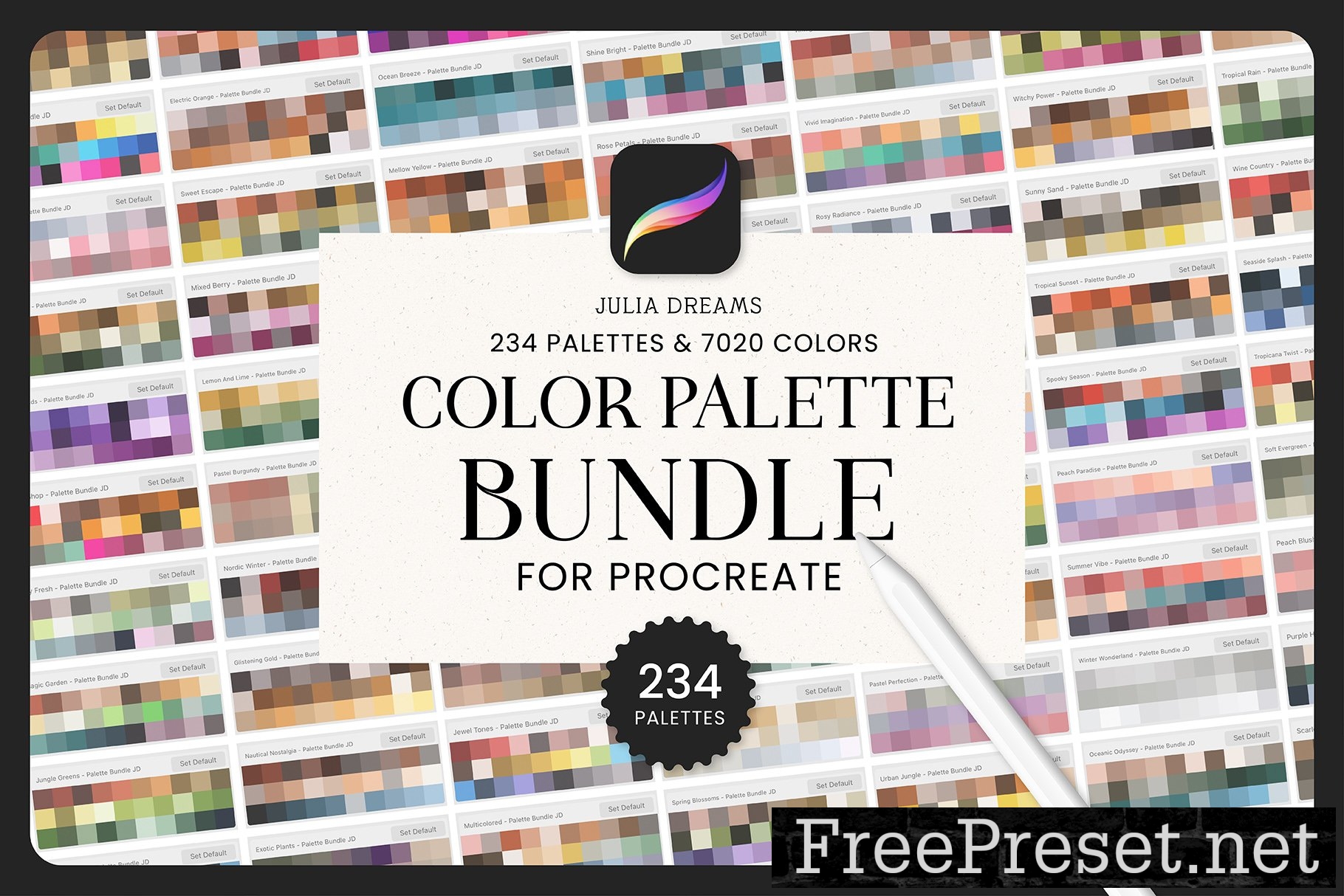 Color Palette Bundle Procreate Swatces