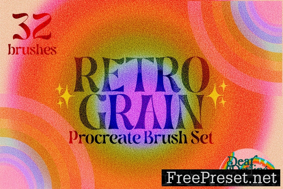 Retro Grain Procreate Brushes