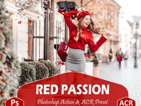 10 Red Passion Photoshop Actions and ACR