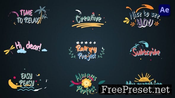 lyric titles after effects template download